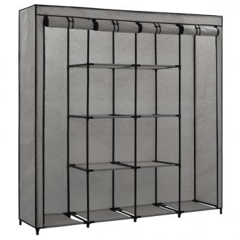 Kleiderschrank mit 4 Fächern Grau 175 x 45 x 170 cm