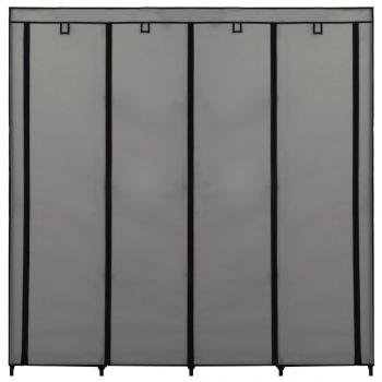 Kleiderschrank mit 4 Fächern Grau 175 x 45 x 170 cm