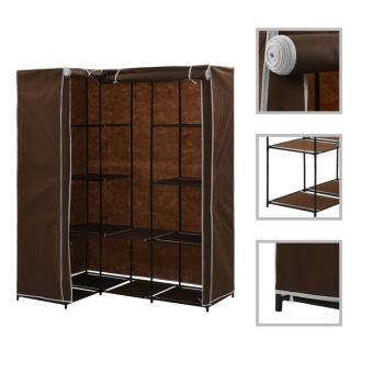 ARDEBO.de - Eckkleiderschrank Braun 130 x 87 x 169 cm