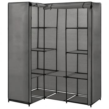 Eckkleiderschrank Grau 130 x 87 x 169 cm