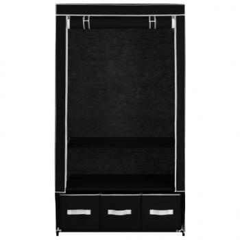 Kleiderschrank Schwarz 87 x 49 x 159 cm Stoff