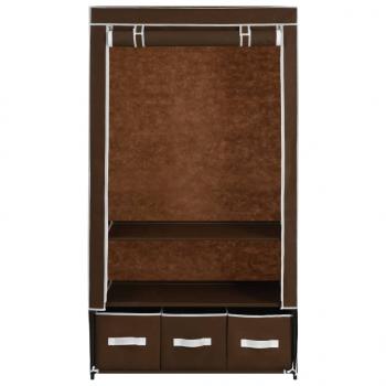 Kleiderschrank Braun 87 x 49 x 159 cm Stoff