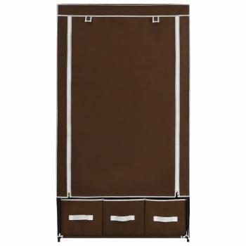 Kleiderschrank Braun 87 x 49 x 159 cm Stoff