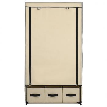 Kleiderschrank Creme 87 x 49 x 159 cm Stoff