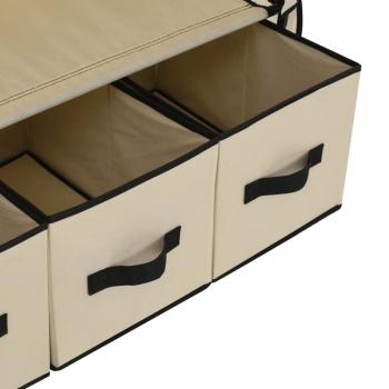 Kleiderschrank Creme 87 x 49 x 159 cm Stoff