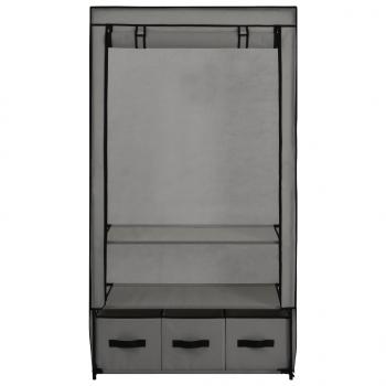 Kleiderschrank Grau 87 x 49 x 159 cm Stoff