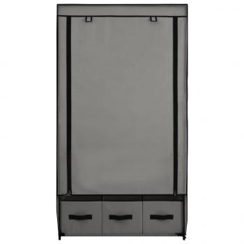 Kleiderschrank Grau 87 x 49 x 159 cm Stoff