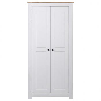 Kleiderschrank Weiß 80×50×171,5 cm Kiefer Massiv Panama Serie