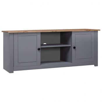 ARDEBO.de - TV-Schrank Grau 120x40x50 cm Massivholz Panama-Kiefer