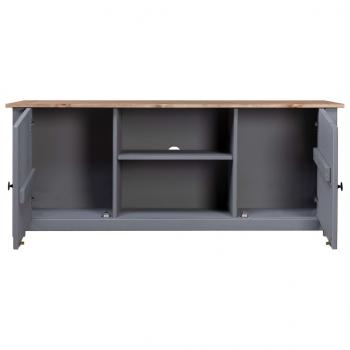 TV-Schrank Grau 120x40x50 cm Massivholz Panama-Kiefer