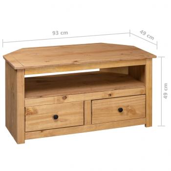 TV-Eckschrank 93 x 49 x 49 cm Massivholz Panama-Kiefer 