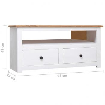 TV-Eckschrank Weiß 93 x 49 x 49 cm Massivholz Panama-Kiefer 