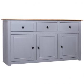 ARDEBO.de - Sideboard Grau 135x40x80 cm Kiefernholz Panama