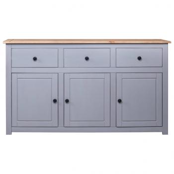 Sideboard Grau 135x40x80 cm Kiefernholz Panama