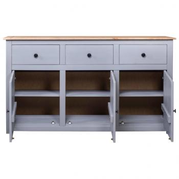 Sideboard Grau 135x40x80 cm Kiefernholz Panama