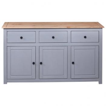 Sideboard Grau 135x40x80 cm Kiefernholz Panama