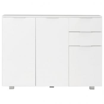 Sideboard Hochglanz-Weiß 107x35x80,5 cm