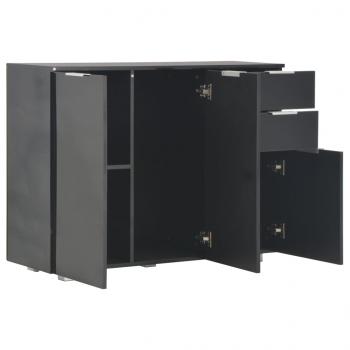 Sideboard Hochglanz-Schwarz 107x35x80,5 cm