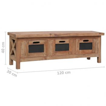 TV-Schrank mit 3 Schubladen 120×30×40 cm Massivholz Mahagoni