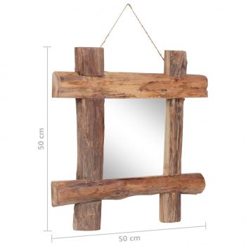 Holzspiegel Natur 50x50 cm Altholz Massiv