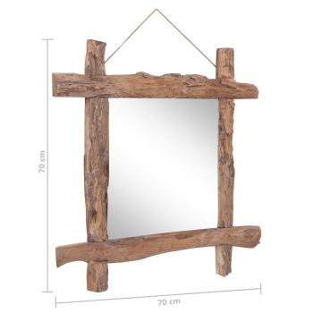 Holzspiegel Natur 70x70 cm Altholz Massiv