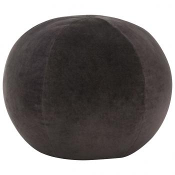 ARDEBO.de - Pouf Baumwollsamt 50×35 cm Anthrazit  