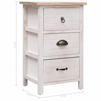 Beistellschrank 35x25x57 cm Massivholz Paulownia