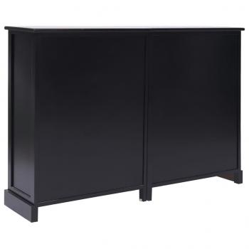 Sideboard mit 10 Schubladen Schwarz 113x30x79 cm Holz