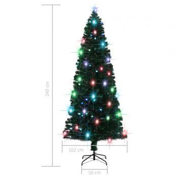 Weihnachtsbaum mit Beleuchtung und Ständer 240 cm Glasfaser