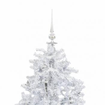 Schneiender Weihnachtsbaum mit Schirmfuß Weiß 140 cm