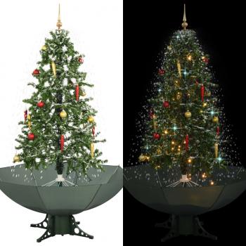 ARDEBO.de - Schneiender Weihnachtsbaum mit Schirmfuß Grün 170 cm