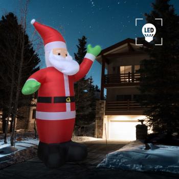 ARDEBO.de - Aufblasbarer Weihnachtsmann LED IP20 600 cm XXL  