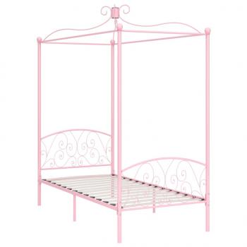 Himmelbett-Gestell Rosa Metall 100 x 200 cm