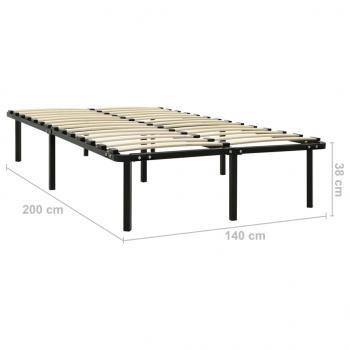 Bettgestell Schwarz Metall 140×200 cm