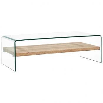 ARDEBO.de - Couchtisch Transparent 98×45×31 cm Hartglas