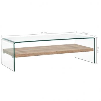 Couchtisch Transparent 98×45×31 cm Hartglas