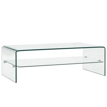 ARDEBO.de - Couchtisch Transparent 98×45×31 cm Hartglas 