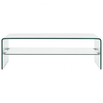 Couchtisch Transparent 98×45×31 cm Hartglas 