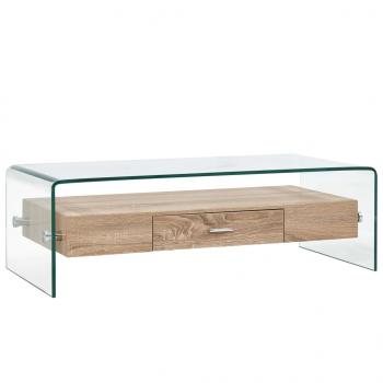 ARDEBO.de - Couchtisch Transparent 98×45×31 cm Hartglas