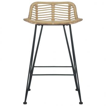 Barhocker 2 Stk. Rattan Natur   