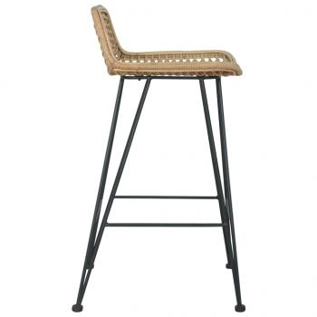 Barhocker 2 Stk. Rattan Natur   