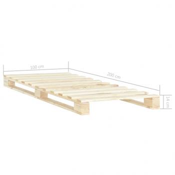 Palettenbett Massivholz Kiefer 100×200 cm