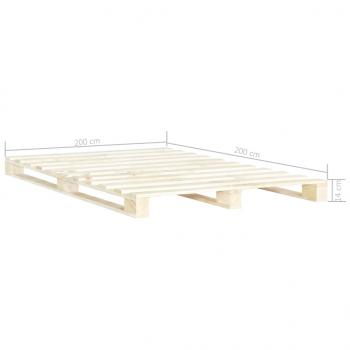 Palettenbett Massivholz Kiefer 200×200 cm