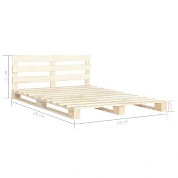 Palettenbett Massivholz Kiefer 200×200 cm