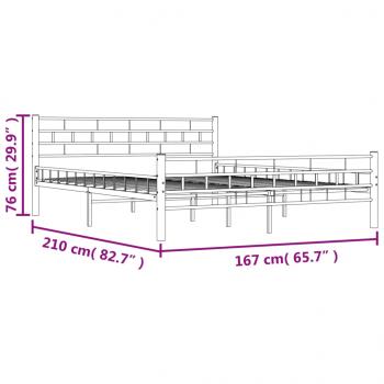 Bettgestell Weiß Metall 160×200 cm 