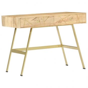 ARDEBO.de - Schreibtisch mit Schubladen 100x55x75 cm Massivholz Mango