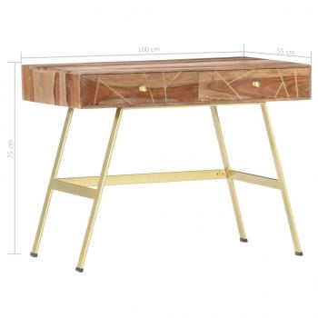 Schreibtisch mit Schubladen 100x55x75 cm Massivholz Palisander