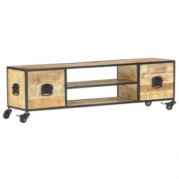 TV-Schrank 130x30x39 cm Massivholz Mango