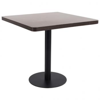 ARDEBO.de - Bistrotisch Dunkelbraun 80x80 cm MDF