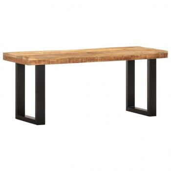 Sitzbank 110 cm Raues Mango-Massivholz und Stahl